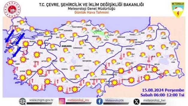 Meteoroloji kuvvetli olacak diyerek uyardı Meteoroloji kuvvetli olacak diyerek uyardı
