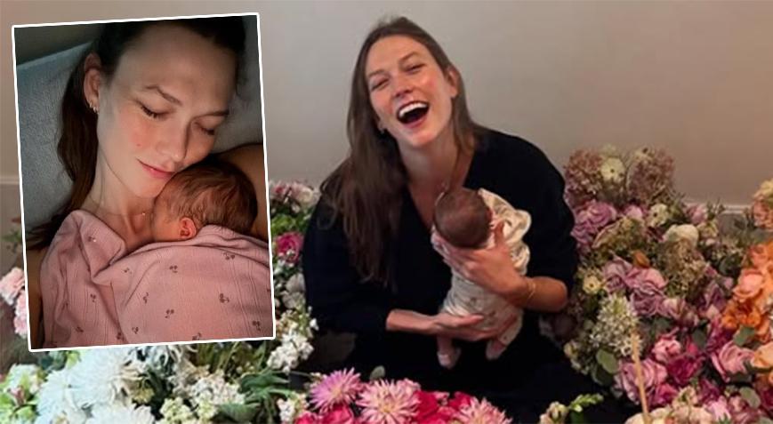 Ünlü manken üçüncü bebeğini kucağına aldı! Yorum yağdı