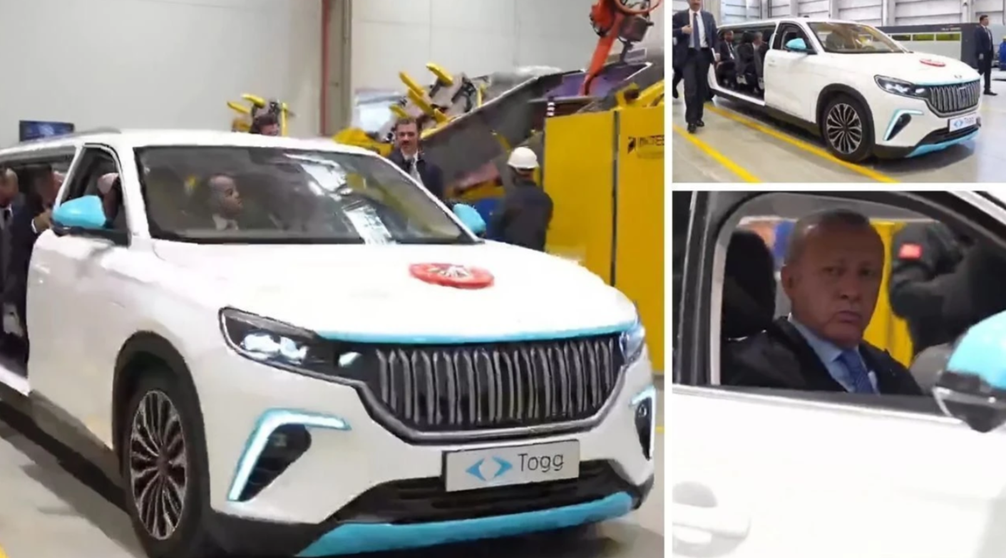 Kale gibi Togg: Cumhurbaşkanı Erdoğan özel üretim araçla geldi Kale gibi Togg: Cumhurbaşkanı Erdoğan özel üretim araçla geldi