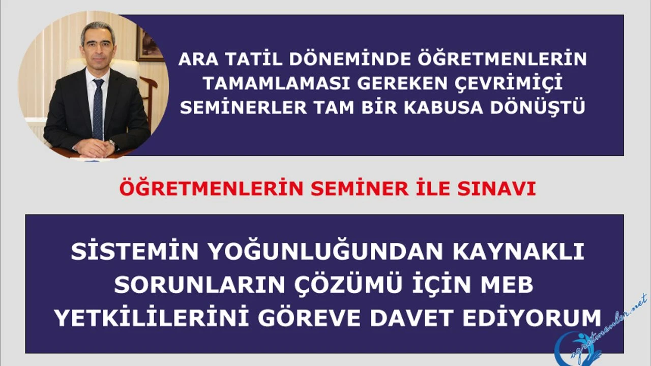 Çevrimiçi Seminerler Öğretmenler İçin Sorun Oluşturdu Çevrimiçi Seminerler Öğretmenler İçin Sorun Oluşturdu